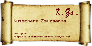 Kutschera Zsuzsanna névjegykártya